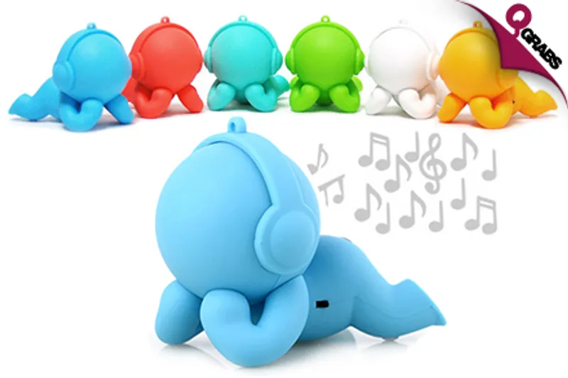 From QR49, Hook Up Your Tunes & Groove with a Mini Baby-Shaped Portable Speaker - Choose from 6 Rocking Colors! (Up to QR198 Value)